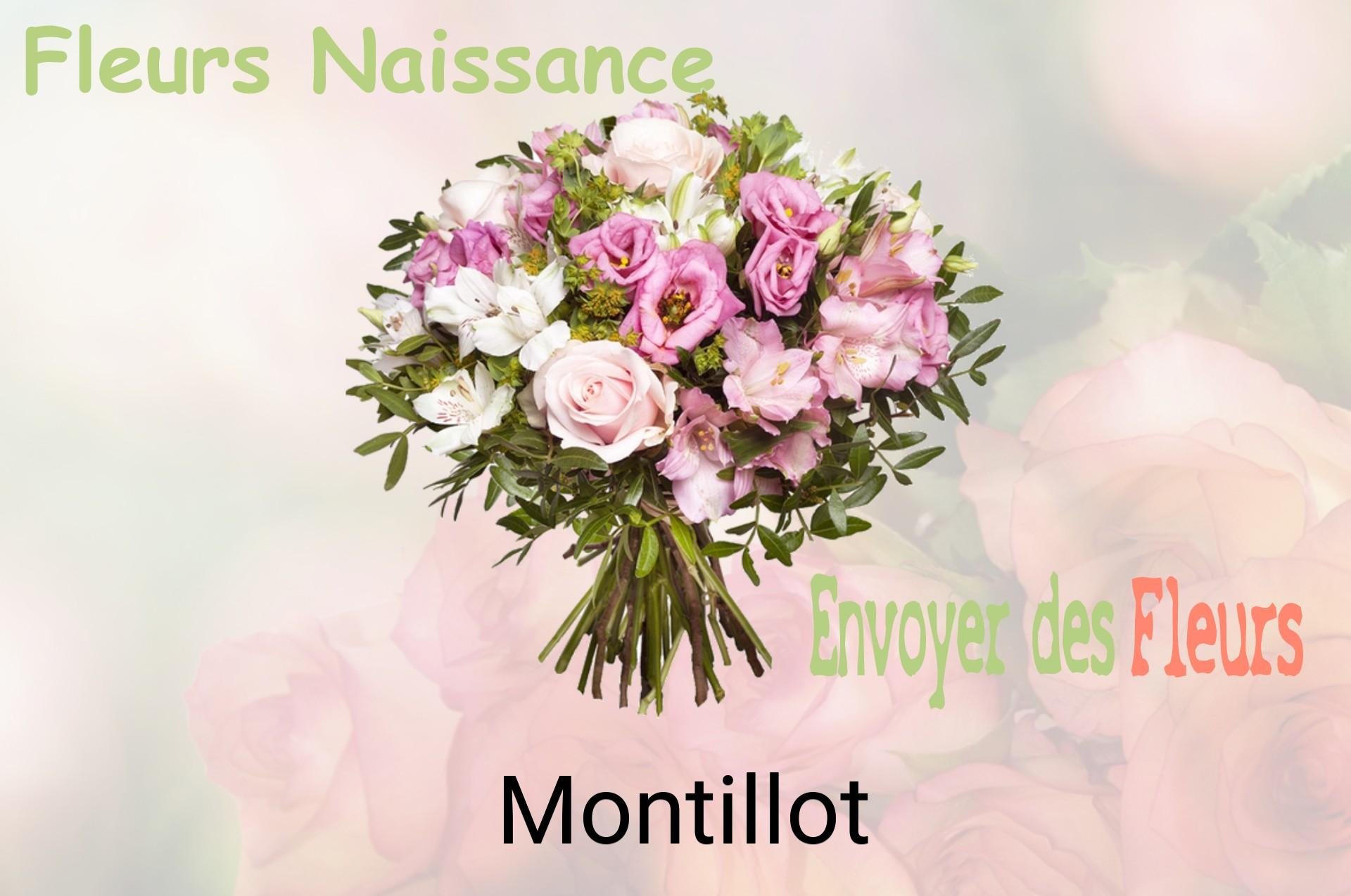 Bouquet de fleurs de naissance livré à Montillot